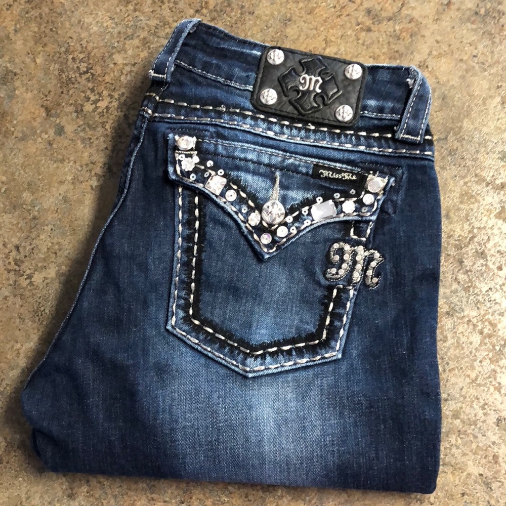 Miss Me Skinny Stretch Jeans - Jeweled Pockets 💎